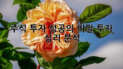 주식 투자 성공의 비밀: 투자 심리 분석